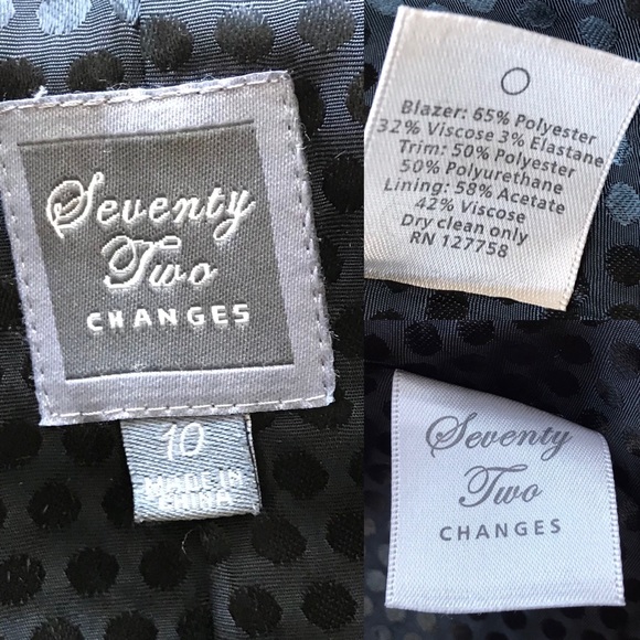 Seventy Two Changes Black Moto Zip Jacket Coat - Picture 7 of 8